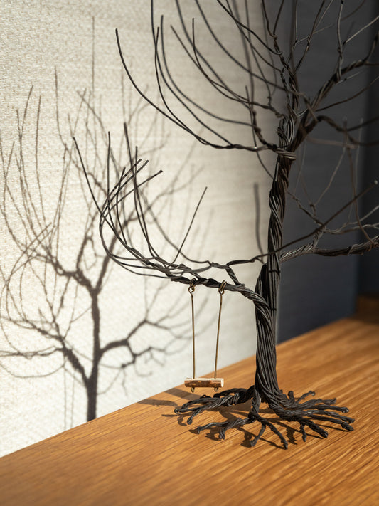 Wire Art Tree with Swing