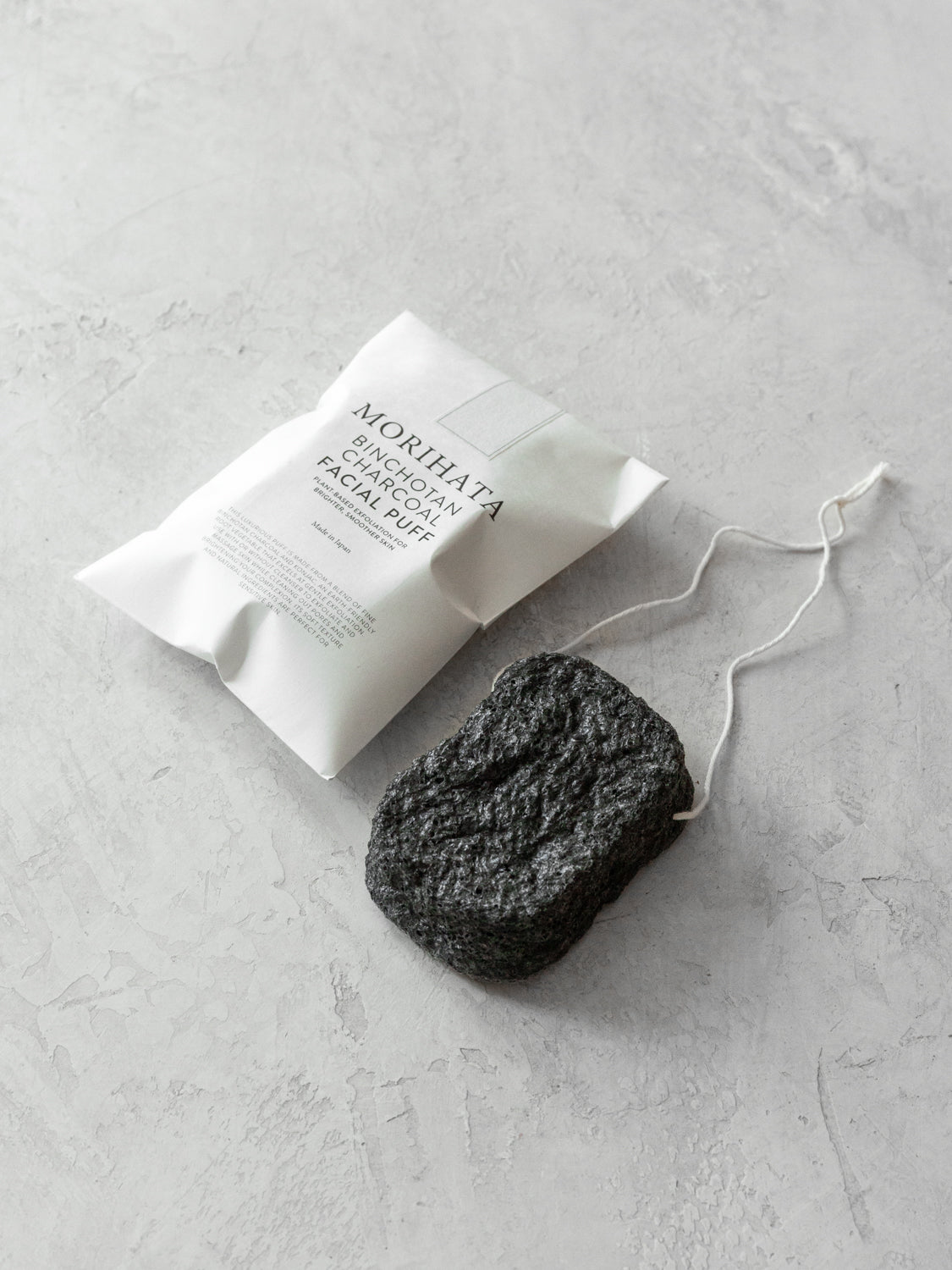 Morihata Binchotan Charcoal Facial Puff