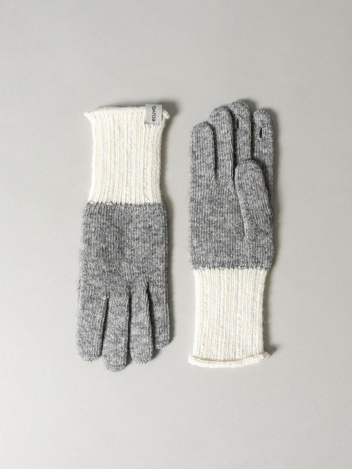 Recycled Wool Gloves - Light Grey