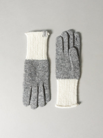 Recycled Wool Gloves - Light Grey