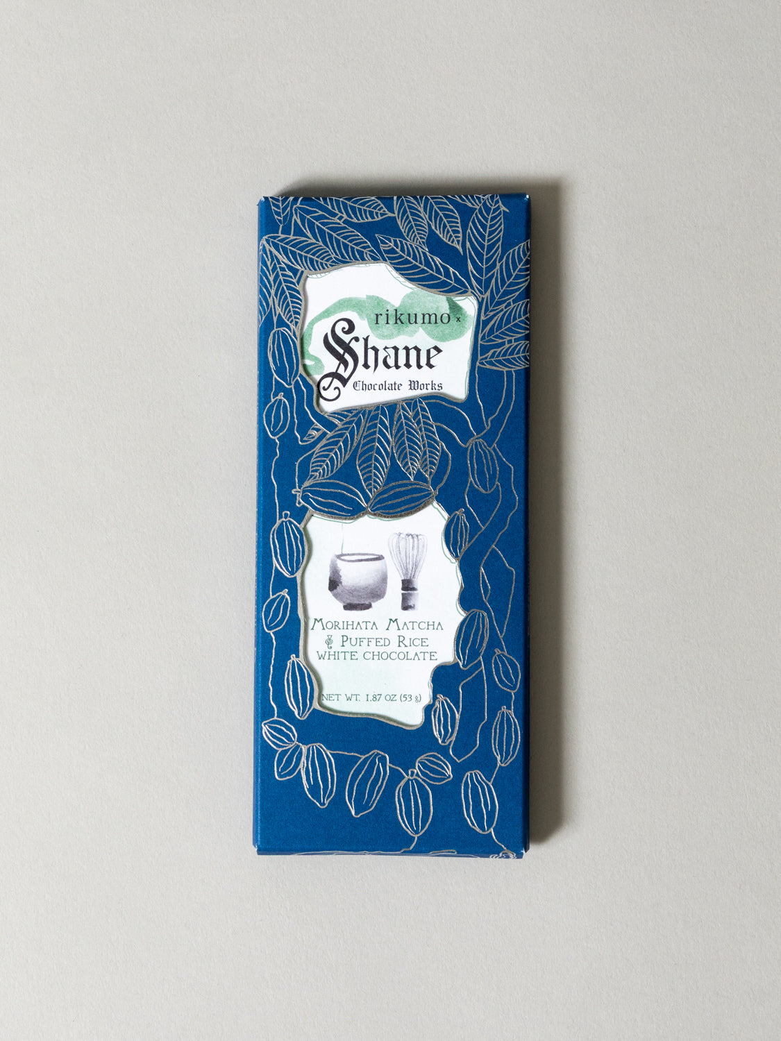 rikumo x Shane Confectionery Matcha Chocolate Bar, 1.87 oz